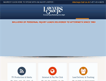 Tablet Screenshot of lawyersgroupmarketing.com